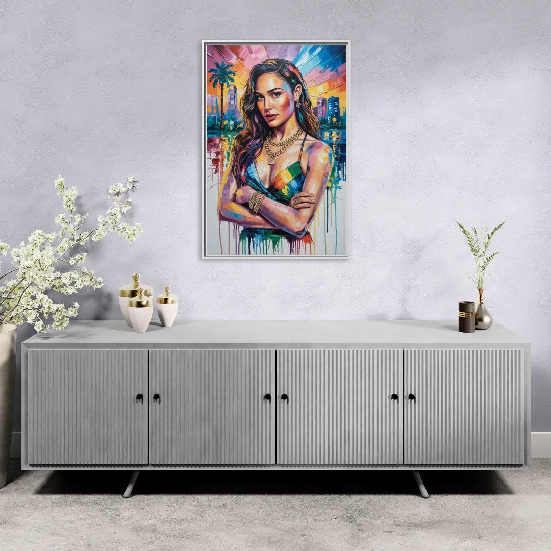 Wonder Grace - Living Room White Frame Canvas