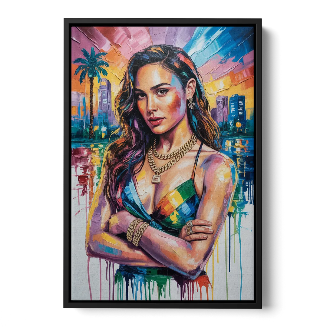 Wonder Grace Front - Black Canvas Wall Art