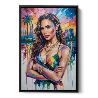 Wonder Grace Front - Black Canvas Wall Art