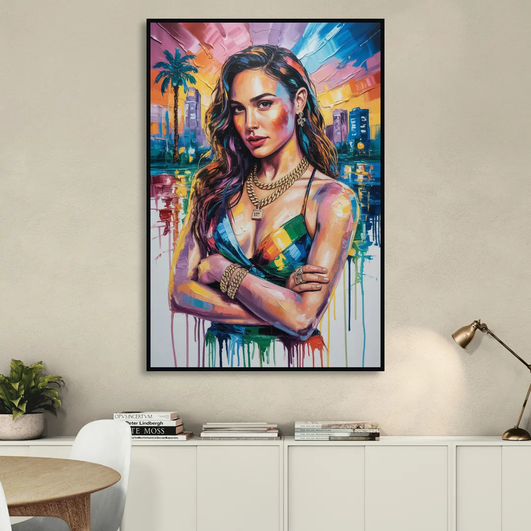 Wonder Grace Sitting Room - Black Canvas Wall Art