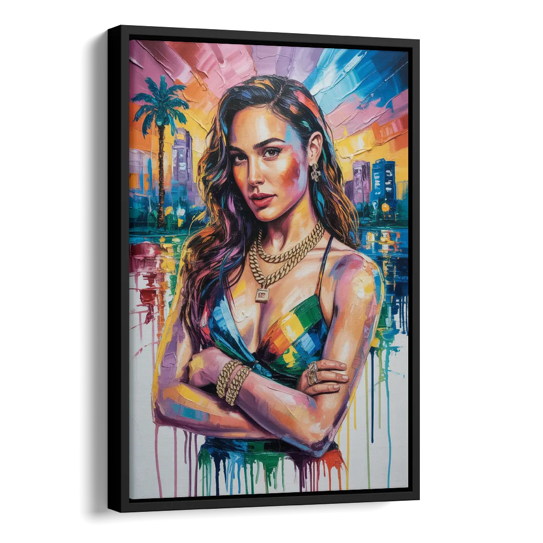 Wonder Grace Side - Black Canvas Wall Art