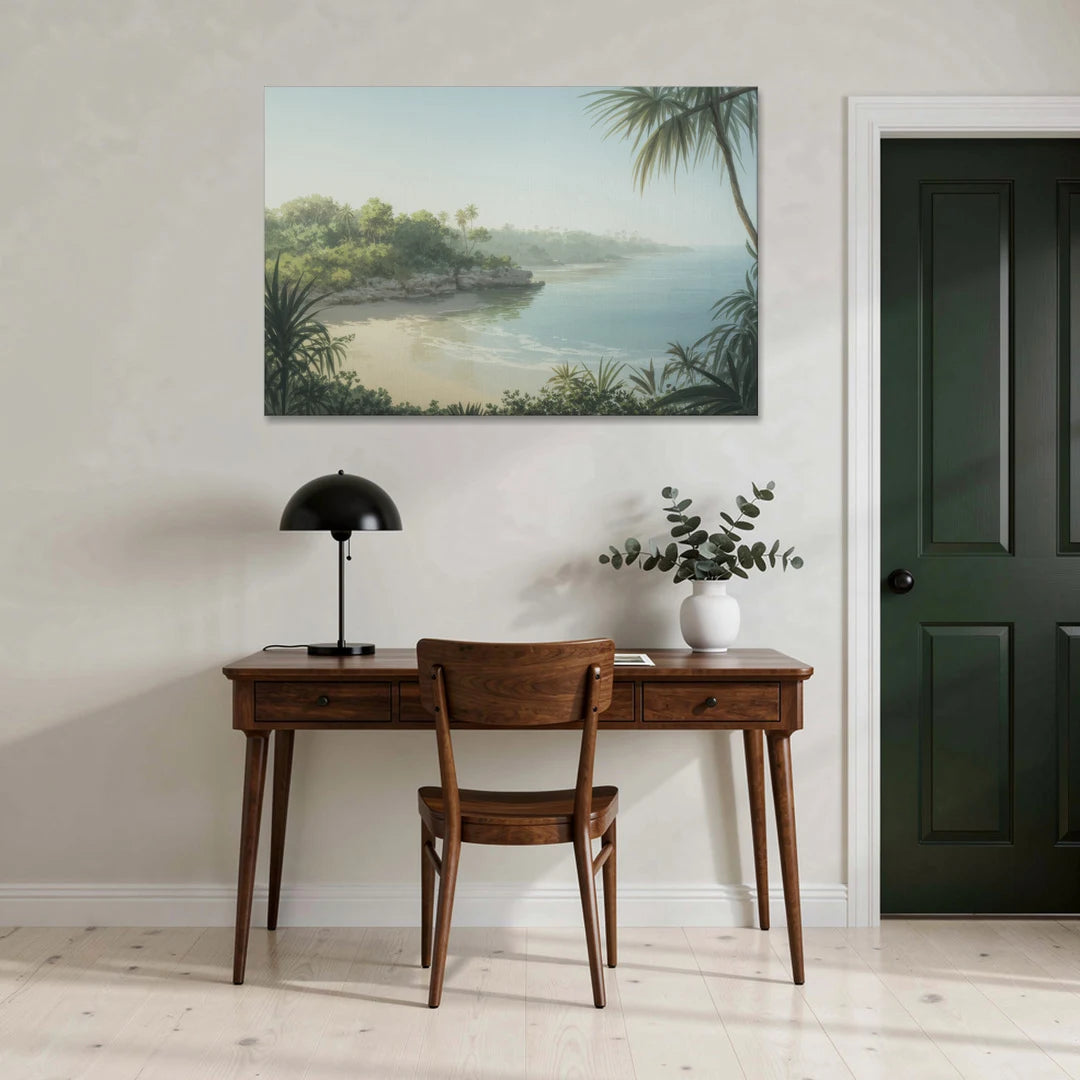 Xcaret Shoreline - Canvas Wall Art - Office - 48x32