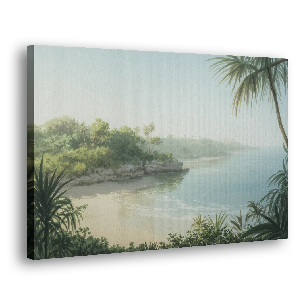Xcaret Shoreline Side - Canvas Wall Art