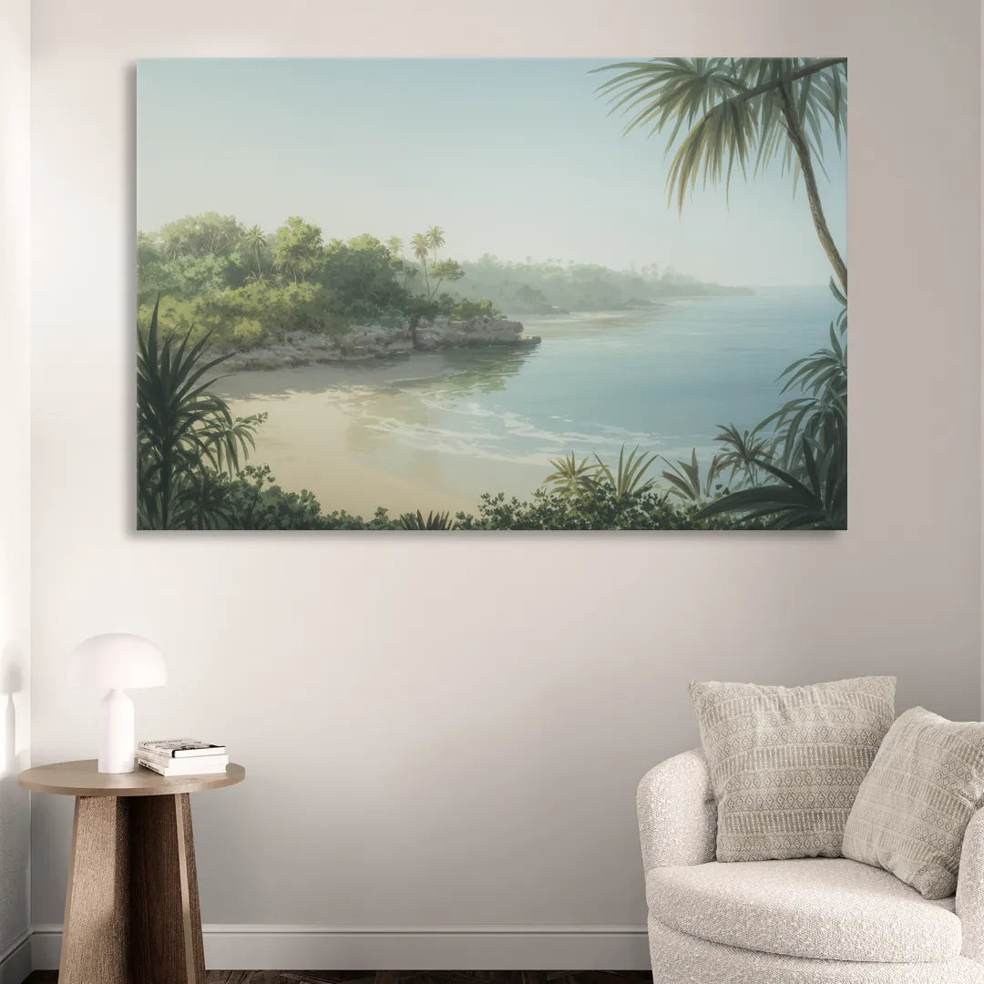 Xcaret Shoreline Sitting Room - Canvas Wall Art
