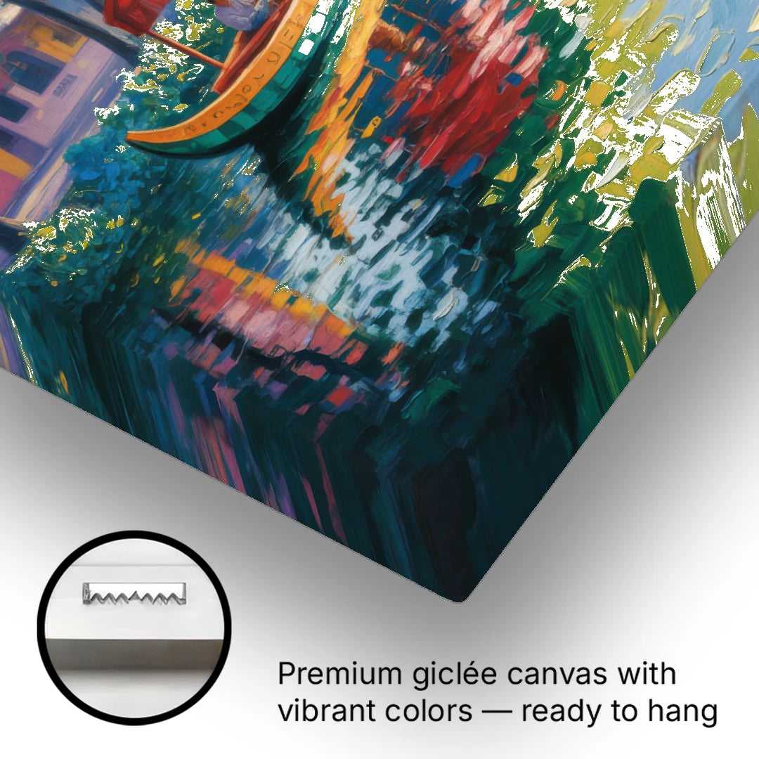 Xochimilco Canals - Canvas Wall Art - Gallery Wrap Corner