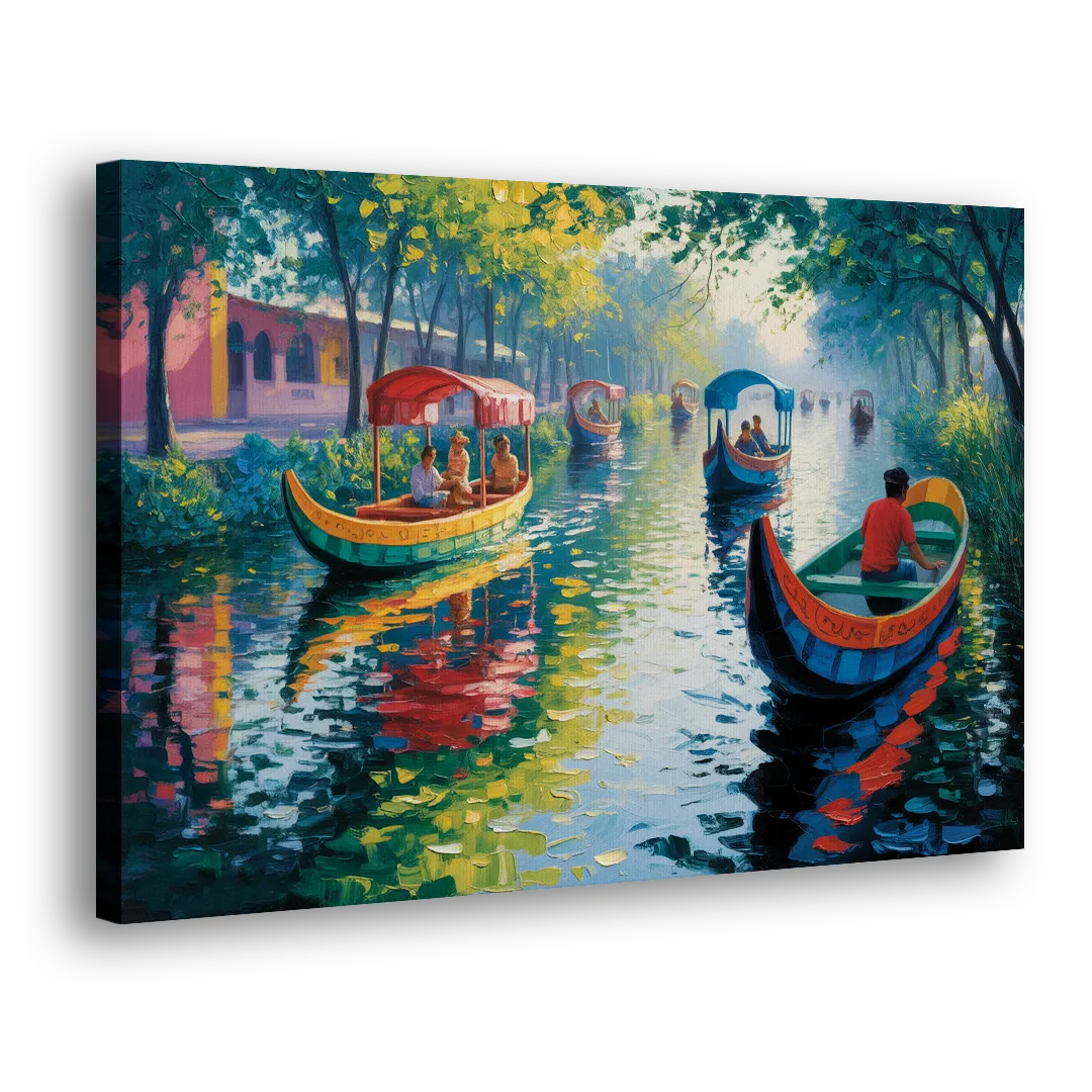 Xochimilco Canals Side - Canvas Wall Art