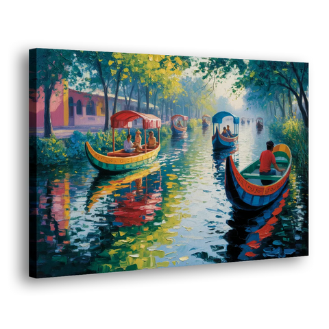 Xochimilco Canals - Canvas Wall Art
