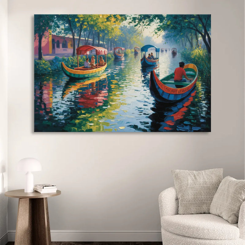 Xochimilco Canals Living Room - Canvas Wall Art