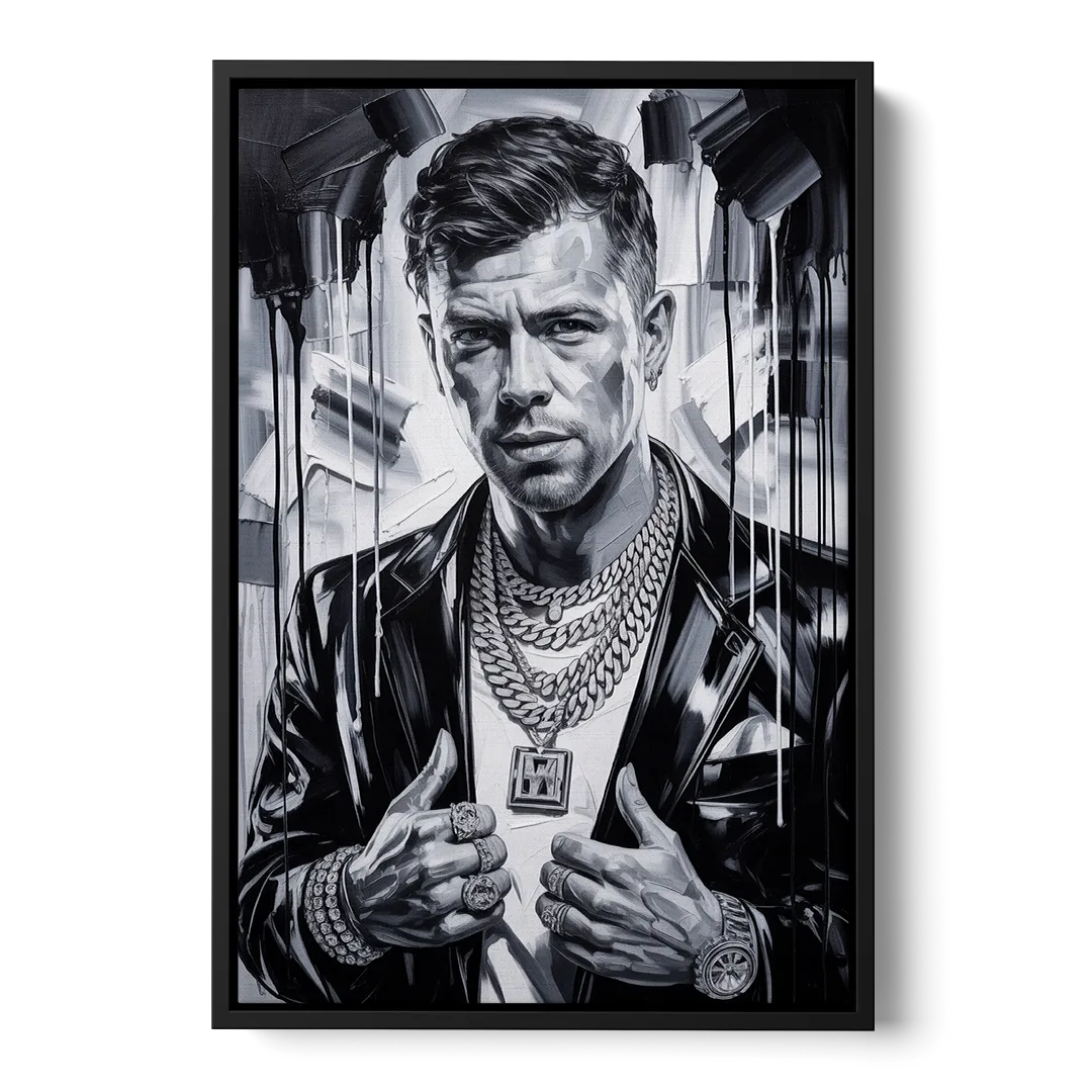 Yellow Dust 2.0 Front - Black Canvas Wall Art