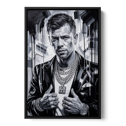 Yellow Dust 2.0 Front - Black Canvas Wall Art