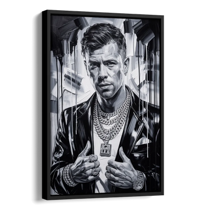 Yellow Dust 2.0 Side - Black Canvas Wall Art