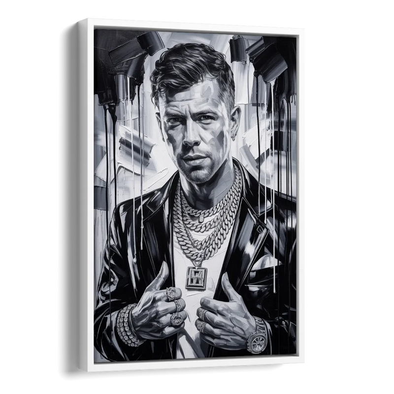 Yellow Dust 2.0 Side - White Canvas Wall Art