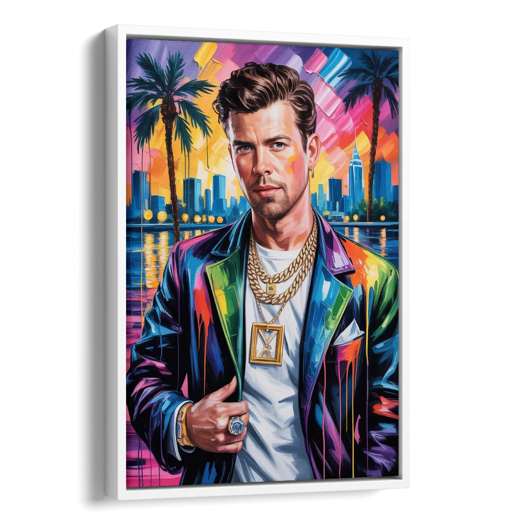 Yellow Dust Side - White Canvas Wall Art