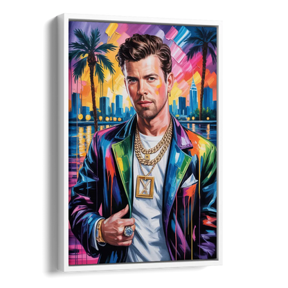 Yellow Dust Side - White Canvas Wall Art