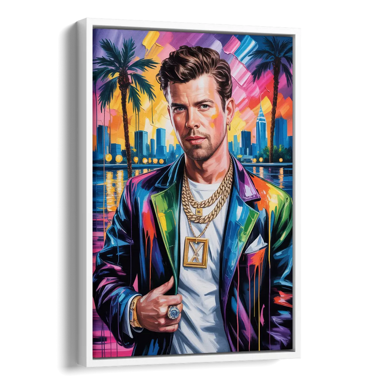 Yellow Dust Side - White Canvas Wall Art