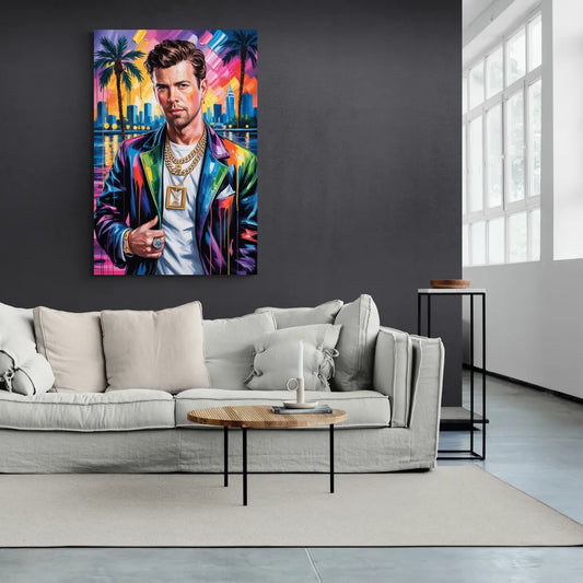 Yellow Dust - Canvas Wall Art Living Room