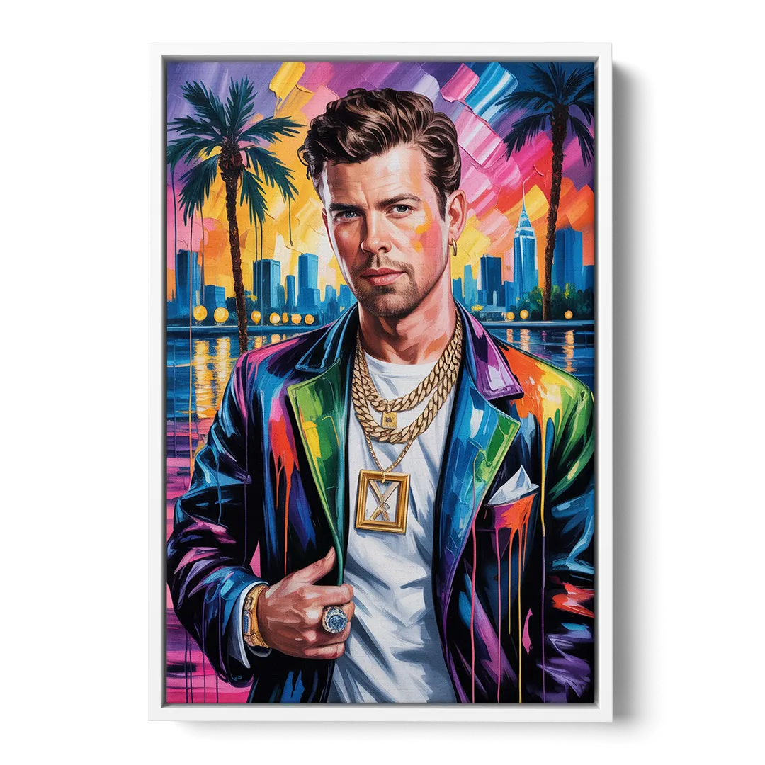 Yellow Dust Front - White Canvas Wall Art