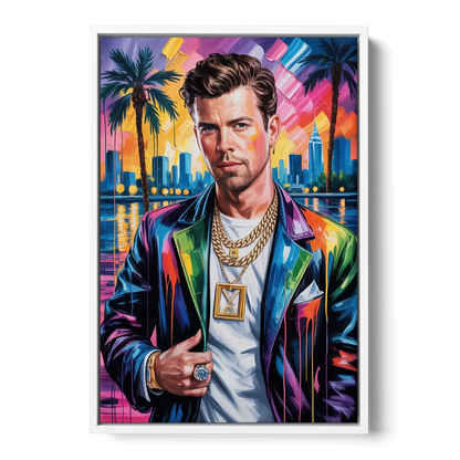 Yellow Dust Front - White Canvas Wall Art