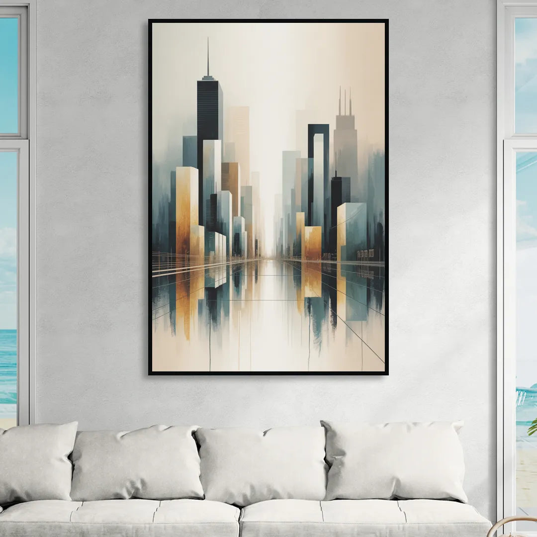 Yonge Dundas Square Sitting Room - Black Canvas Wall Art