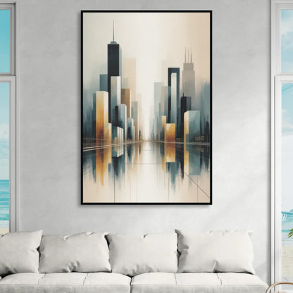Yonge Dundas Square Sitting Room - Black Canvas Wall Art