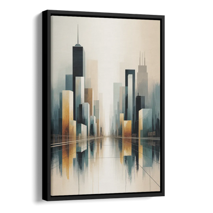 Yonge Dundas Square Side - Black Canvas Wall Art