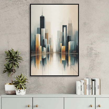 Yonge Dundas Square Living Room - Black Canvas Wall Art