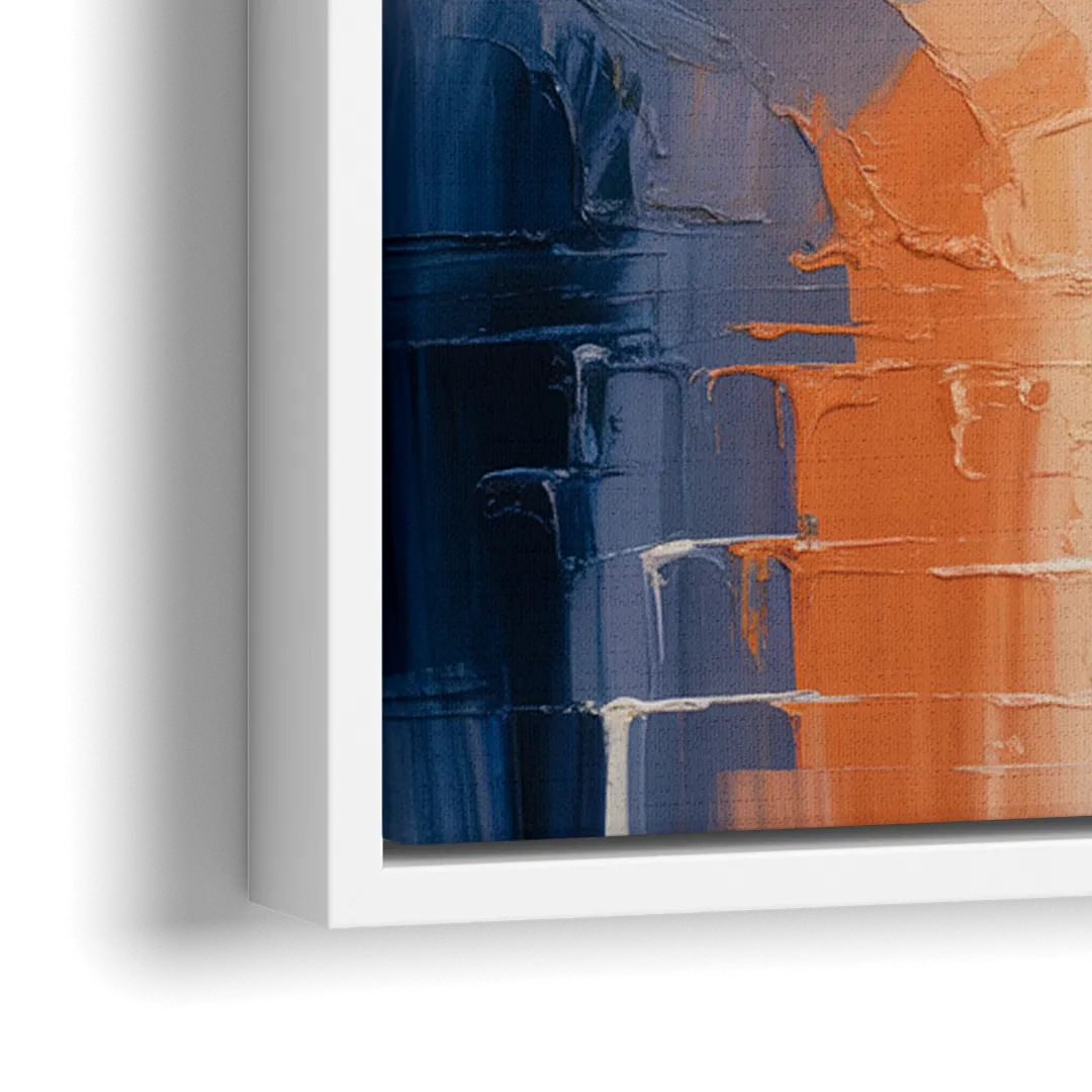 Zen Crane Calm - Close-Up White Frame Canvas