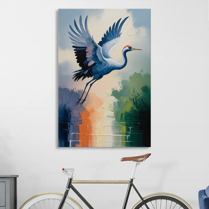 Zen Crane Calm Sitting Room - Canvas Wall Art