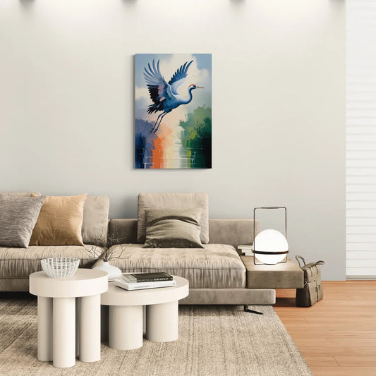 Zen Crane Calm - Canvas Wall Art Living Room