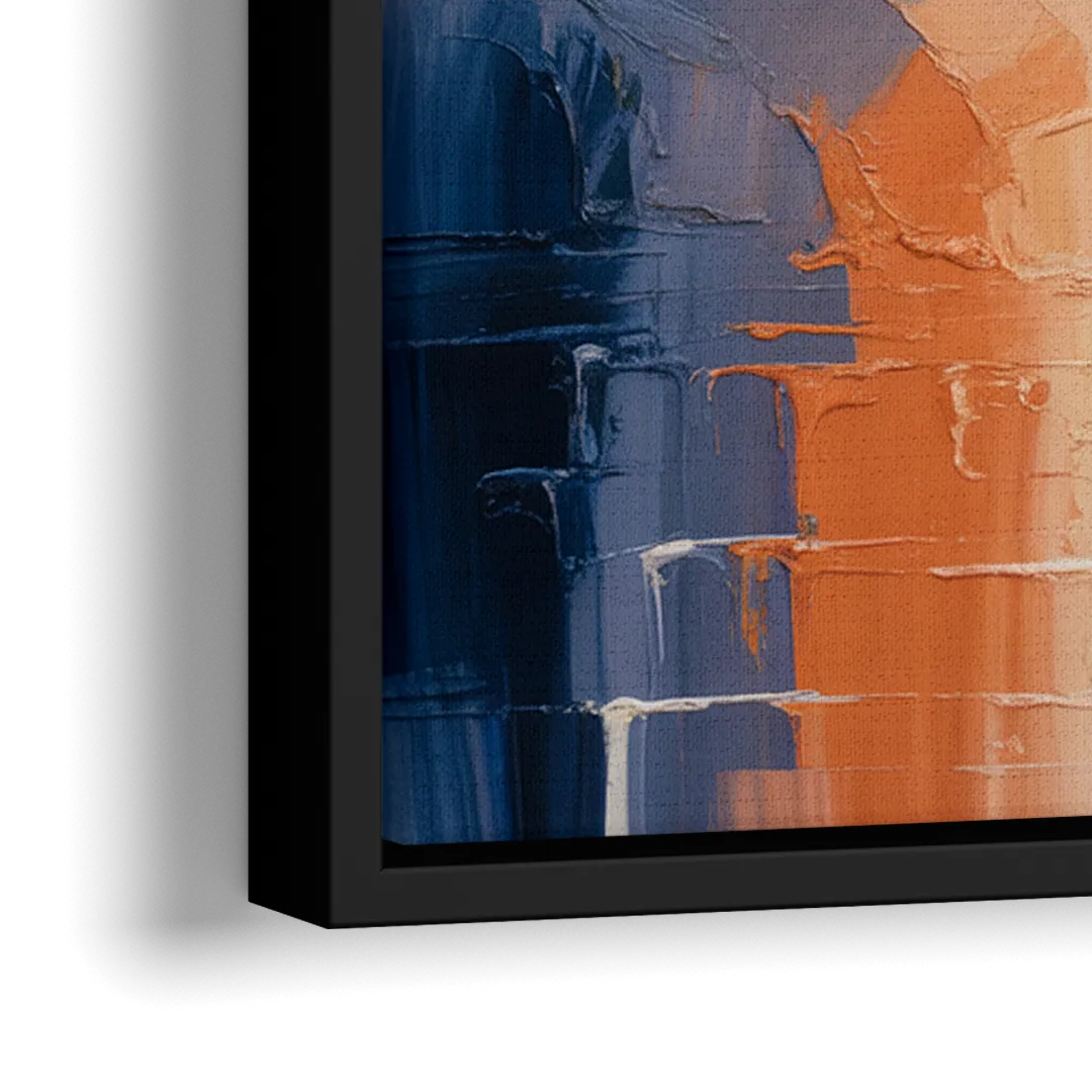 Zen Crane Calm - Close-Up Black Frame Canvas