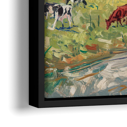 Lancaster PA Seasons - Close-Up Black Frame Canvas