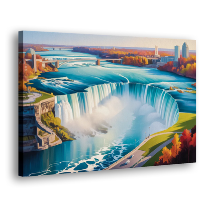 Niagara Falls from Above - Canvas Print Art Sides