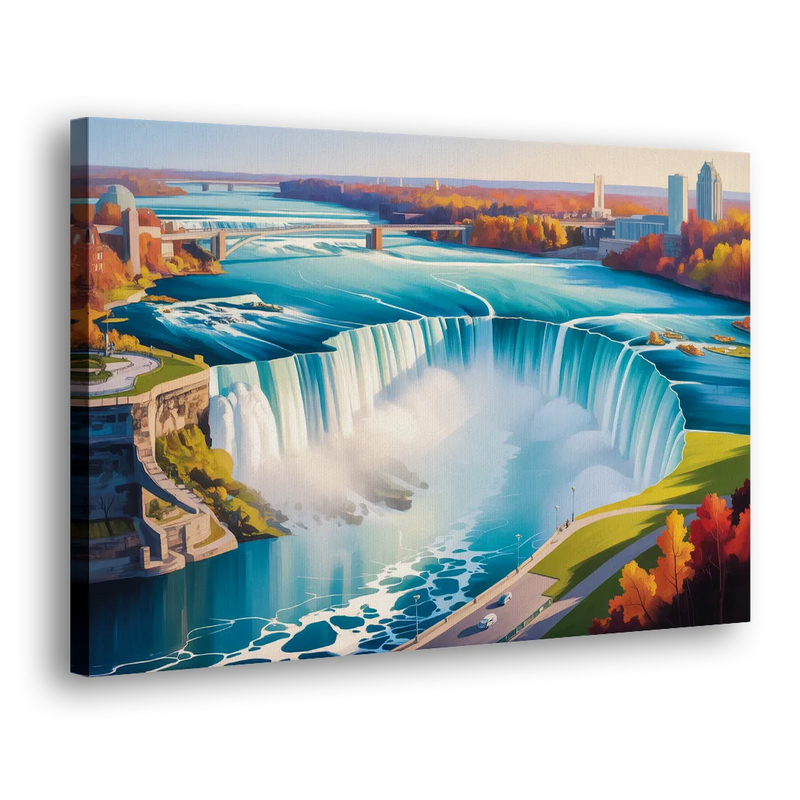 Niagara Falls from Above - Canvas Print Art Sides