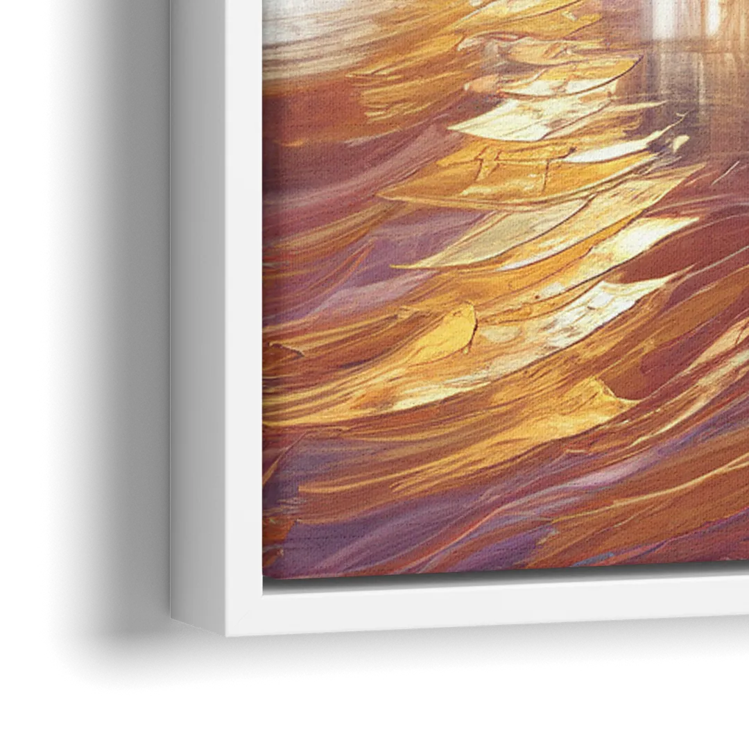 Baton Rouge Cityscape Twilight - Close-Up White Frame Canvas