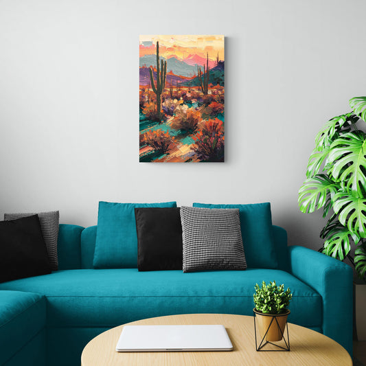 Tucson Sonoran Desert - Canvas Wall Art Living Room