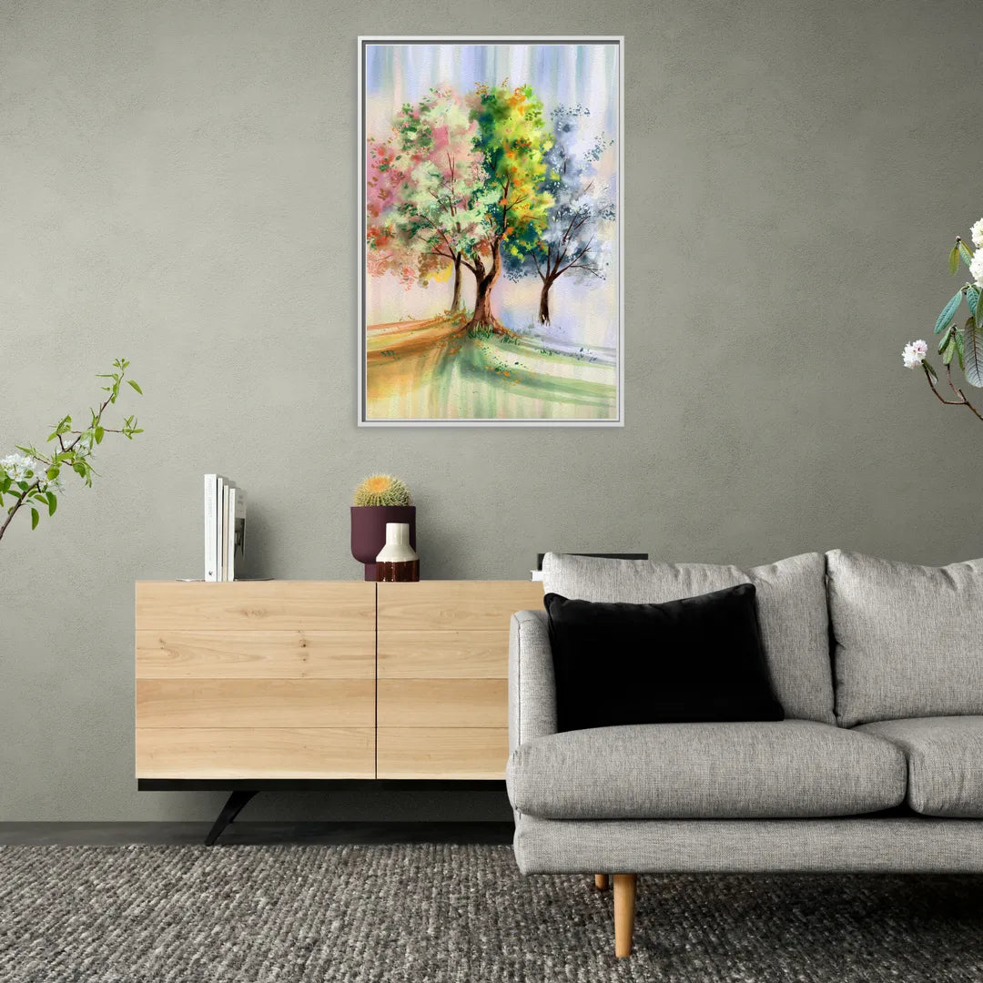 New Hope Seasonal Beauty - Living Room White Frame Canvas