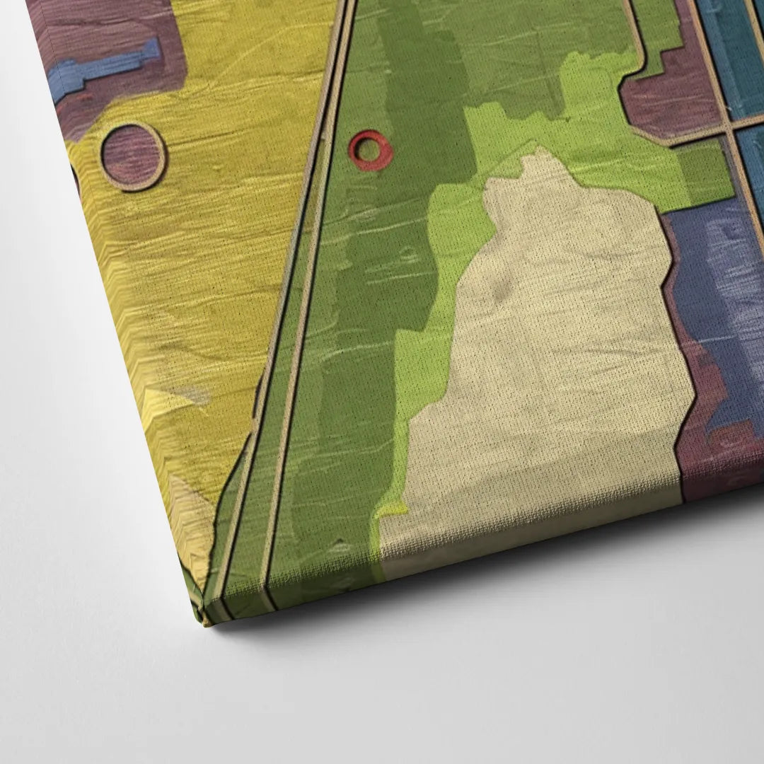 Atlanta Modern Map Design Canvas Close Up