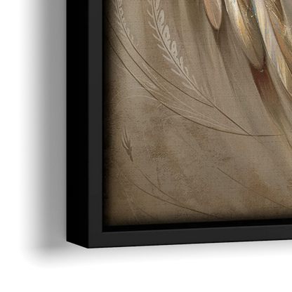 Nashville Wings Mural Tribute - Close-Up Black Frame Canvas