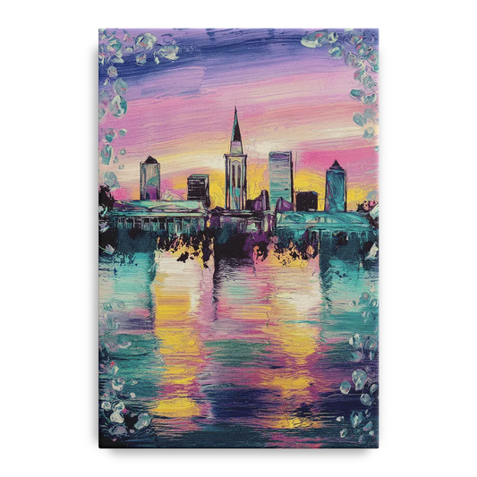 New Orleans Skyline at Sunset - Canvas Wall Art