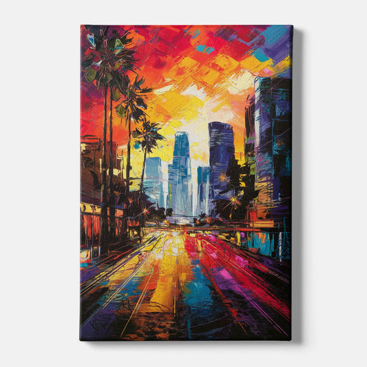 Los Angeles Vibrant Street Art - Canvas Wall Art