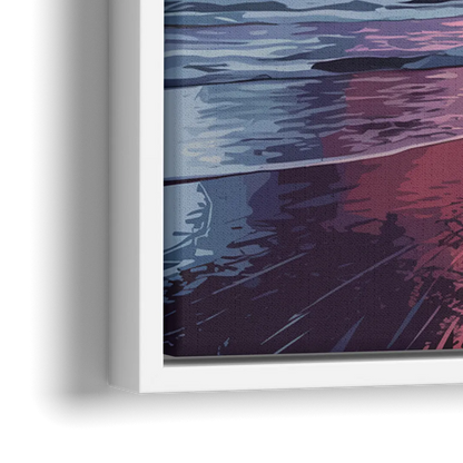 Huntington Beach Sunrise Views - Close-Up White Frame Canvas