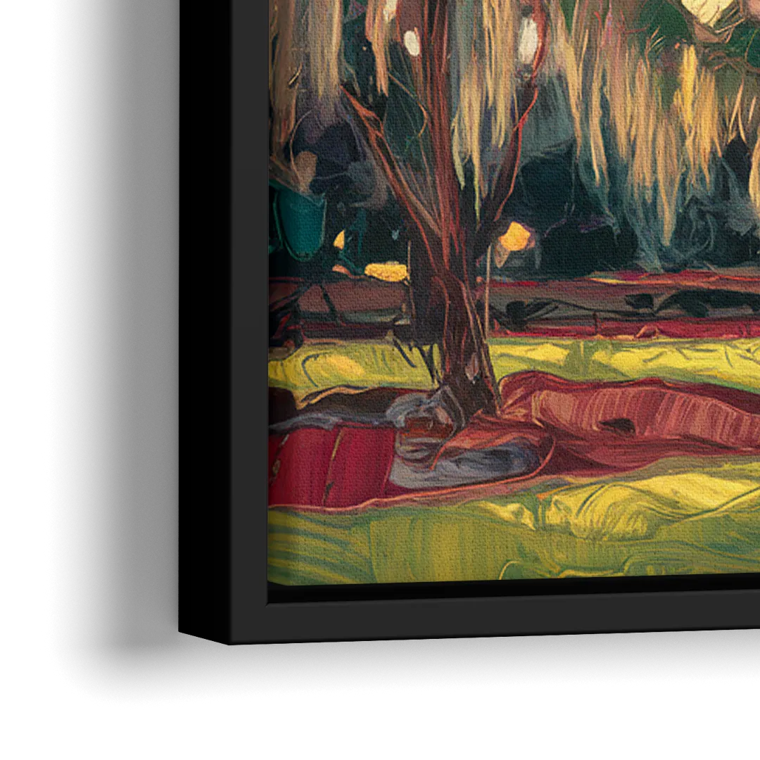 Baton Rouge Louisiana State Capitol - Close-Up Black Frame Canvas