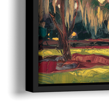 Baton Rouge Louisiana State Capitol - Close-Up Black Frame Canvas