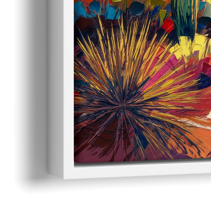 Chandler Vibrant Southwest - Close-Up White Frame Canvas