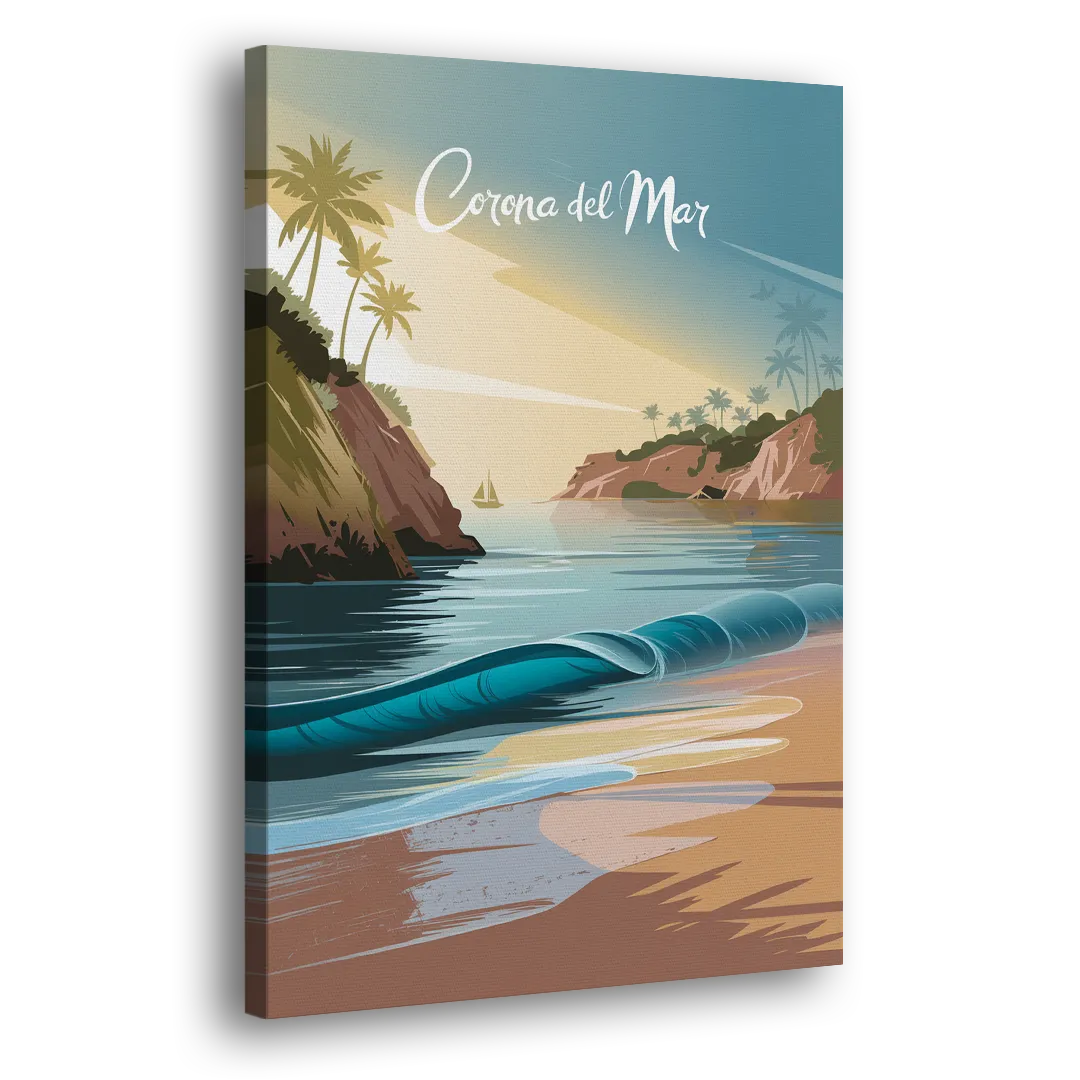 Corona Beach Vibes - Canvas Print Art Sides
