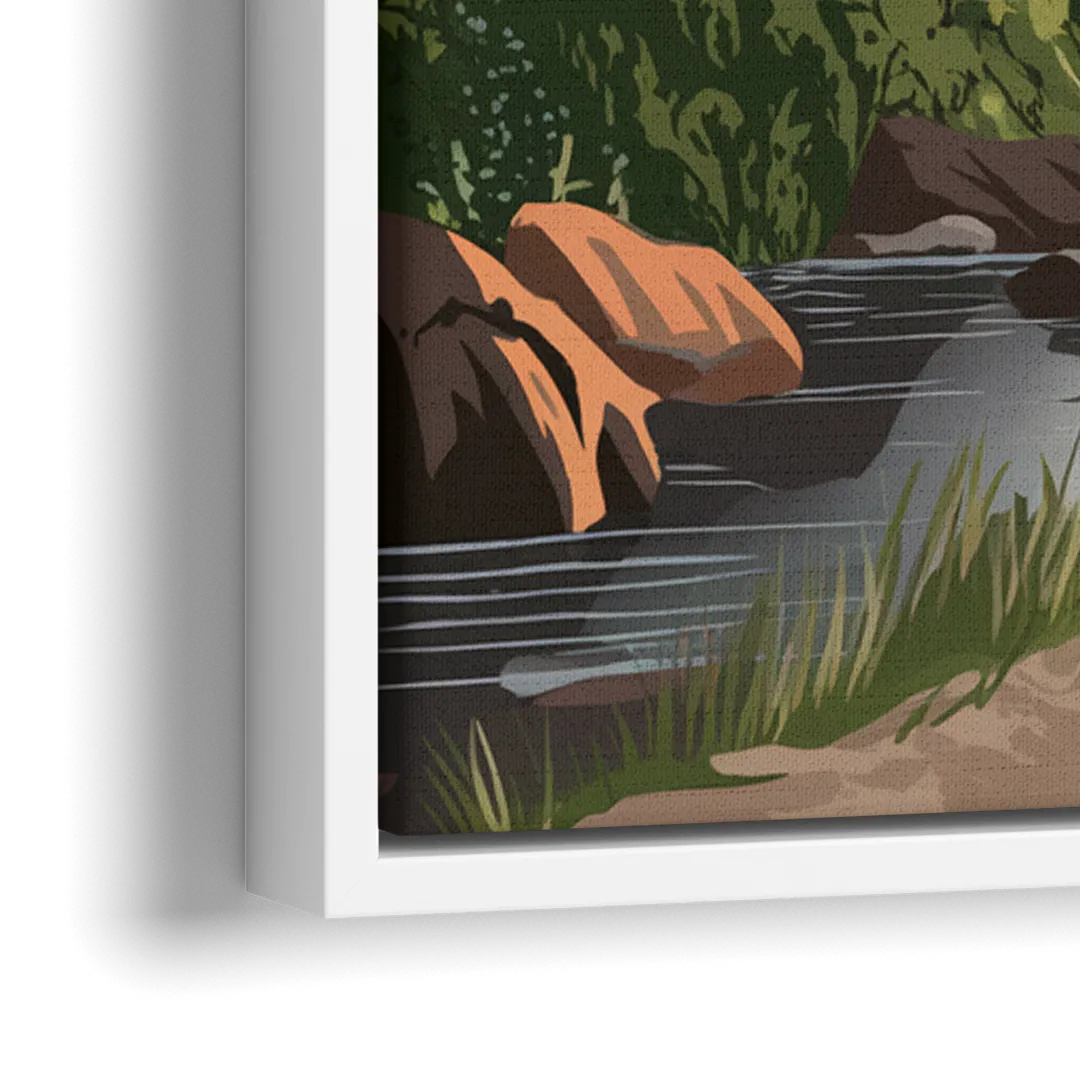 Franklin Nature Trails - Close-Up White Frame Canvas