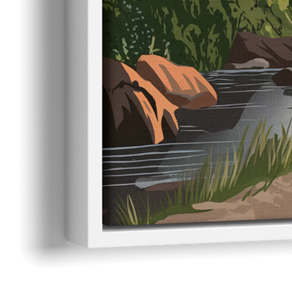 Franklin Nature Trails - Close-Up White Frame Canvas