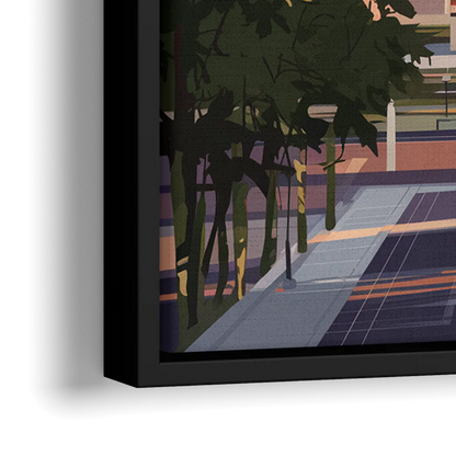 Boise Capitol Building View - Close-Up Black Frame Canvas