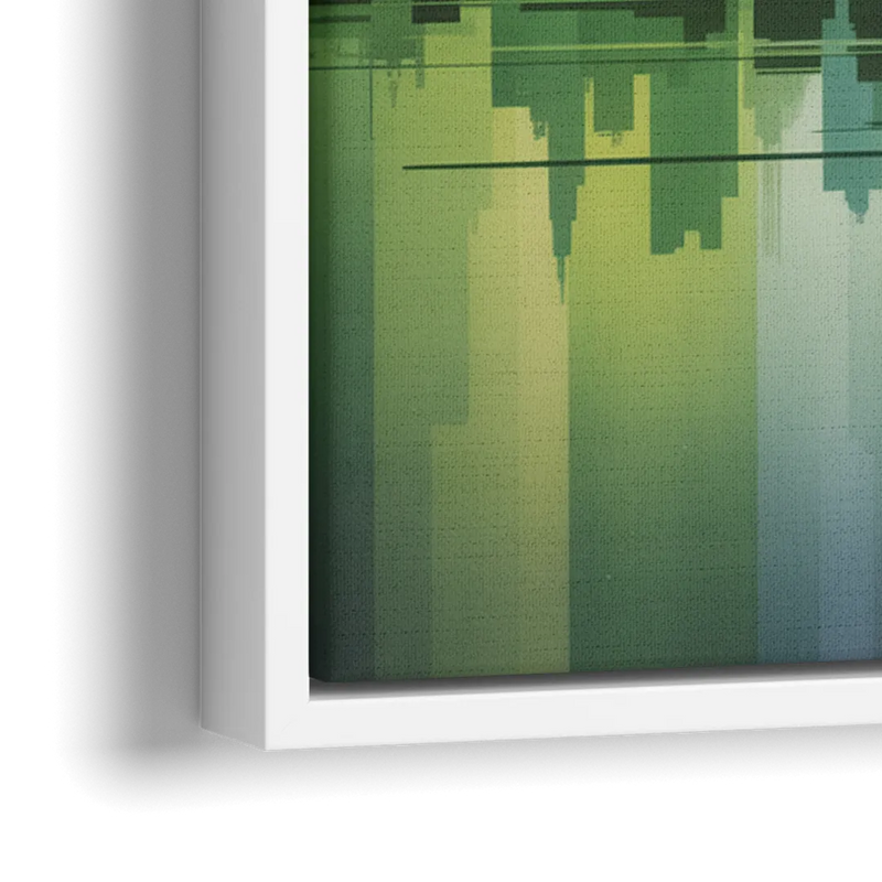 Capital Lights - Close-Up White Frame Canvas