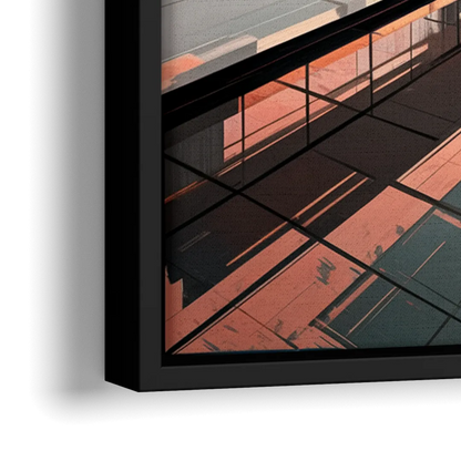 Plano Modern Architecture - Close-Up Black Frame Canvas